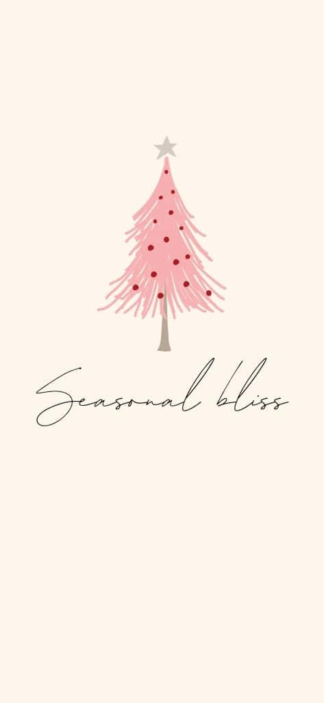 Pink Christmas Tree Seasonal Bliss Wallpaper