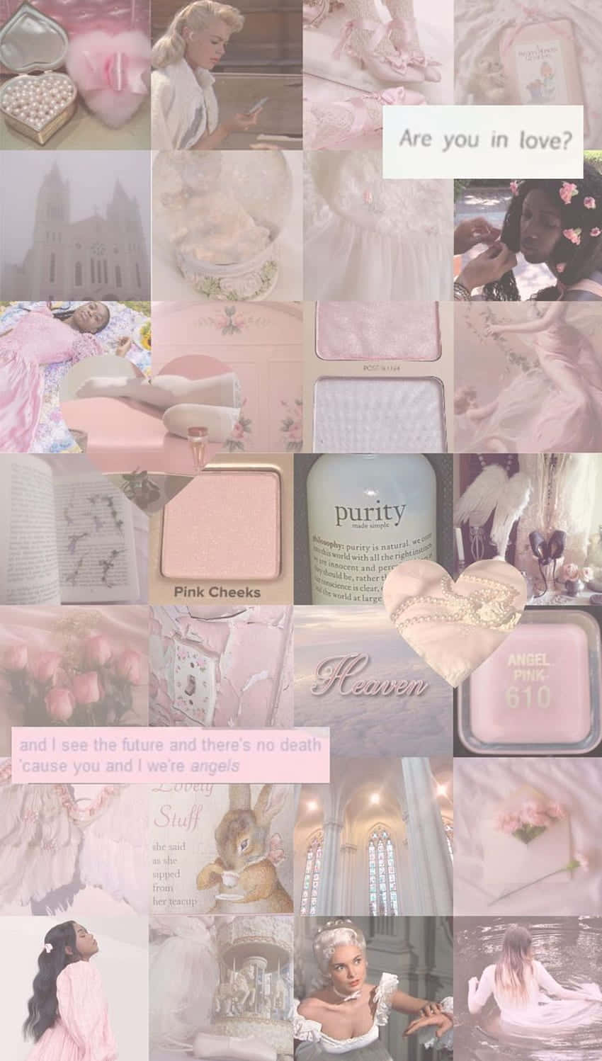 Pink Coquette Aesthetic Collage Wallpaper