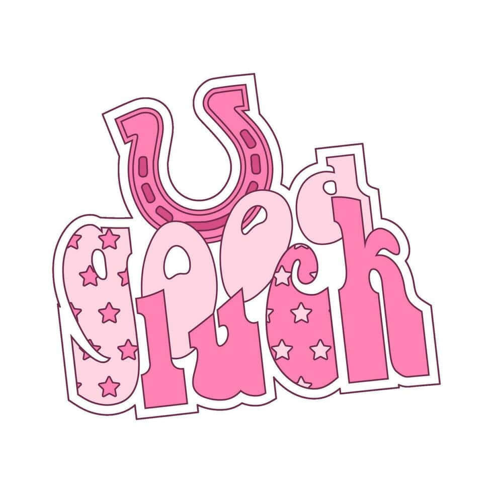 Pink Cowgirl Yeehaw Graphic Wallpaper