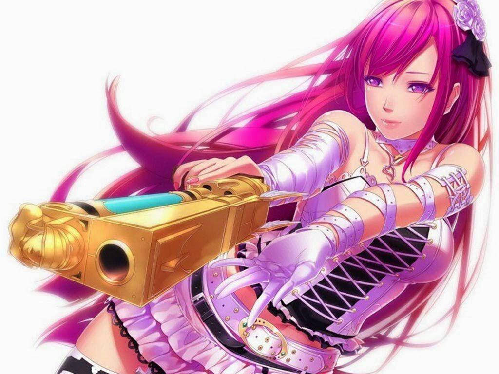 Pink Ecchi Sharp Shotoer Wallpaper