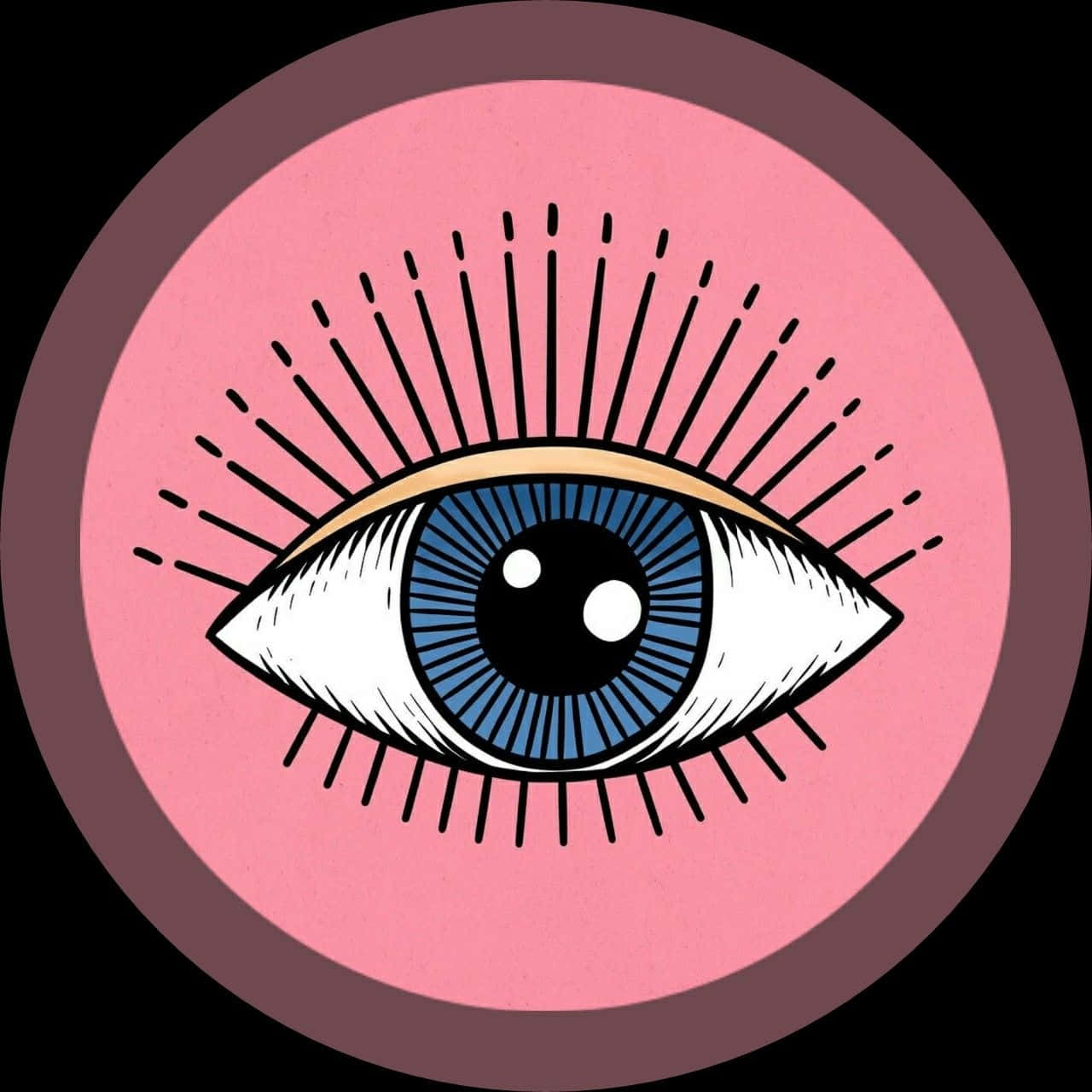 Pink Evil Eye Graphic Wallpaper