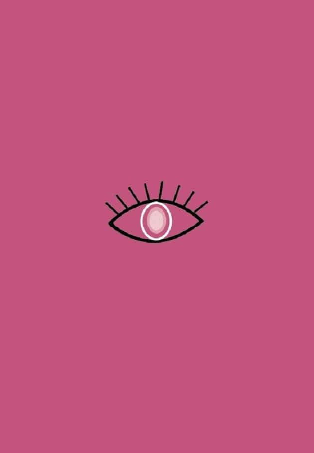 Pink Evil Eye Symbol Wallpaper