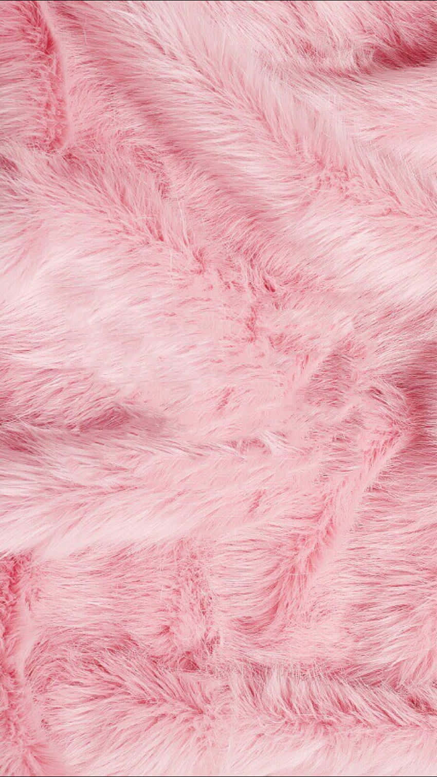 Pink Faux Fur Texture Wallpaper