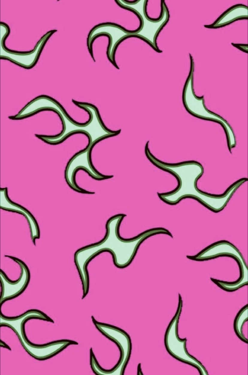 Pink Flames Looking Like A Bird Wallpaper