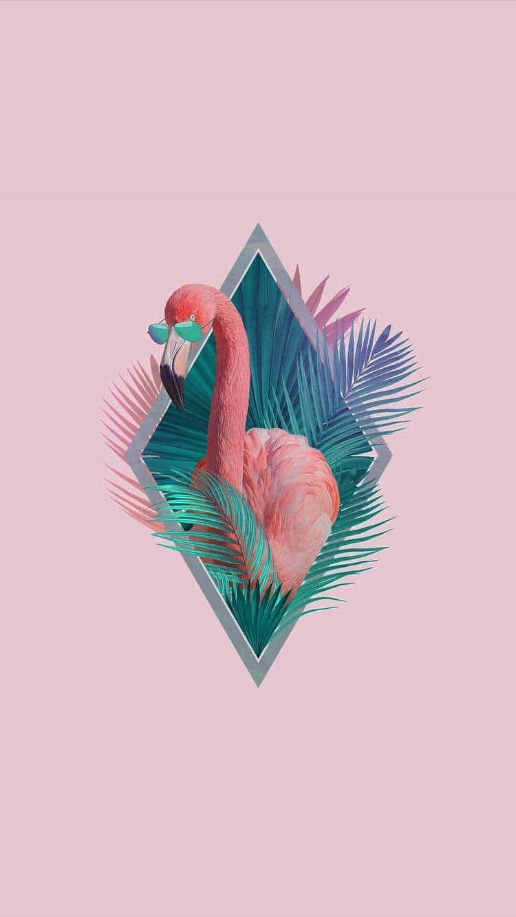 Pink Flamingo Summer Aesthetic Wallpaper