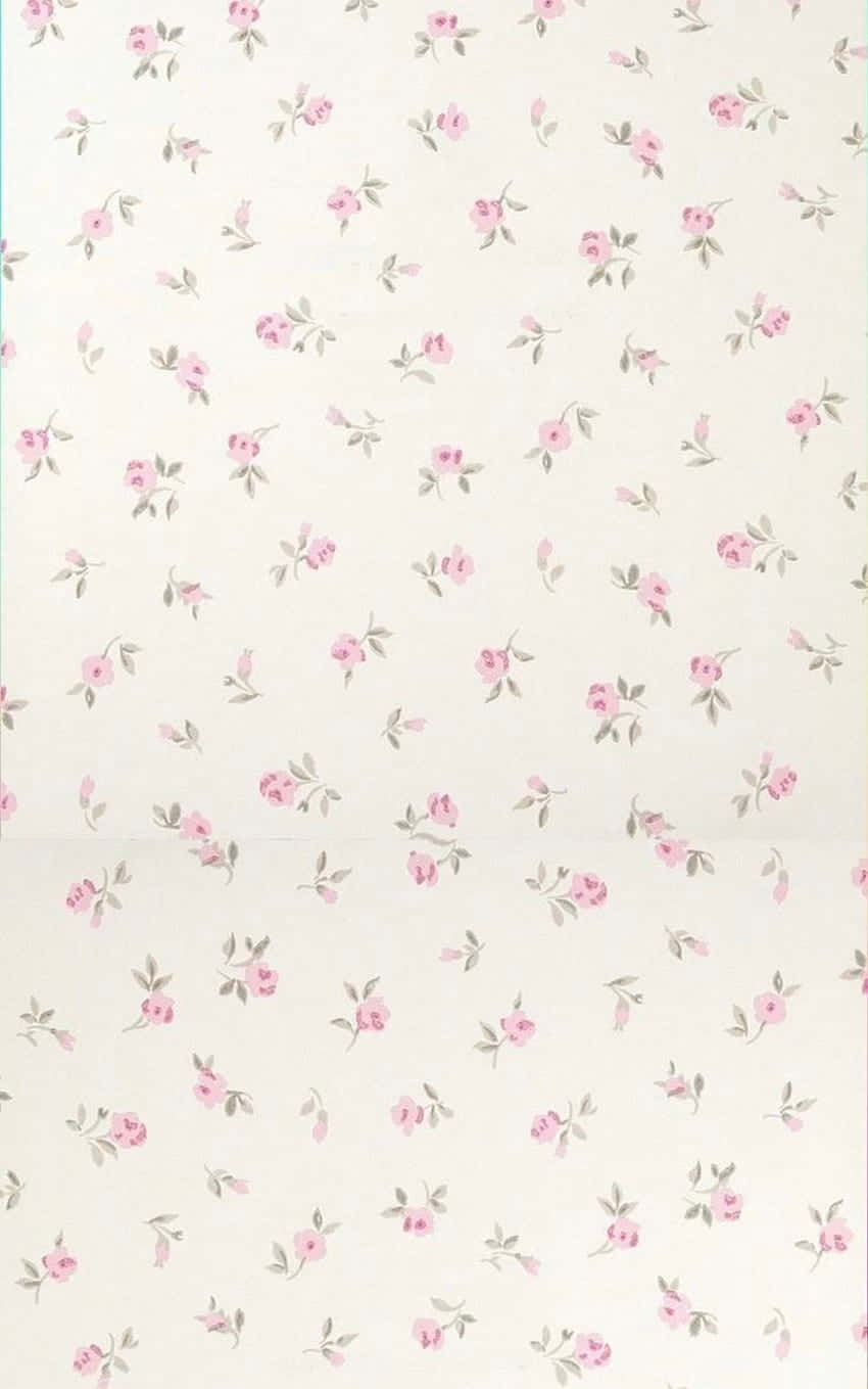 Pink Floral Pattern Background Wallpaper