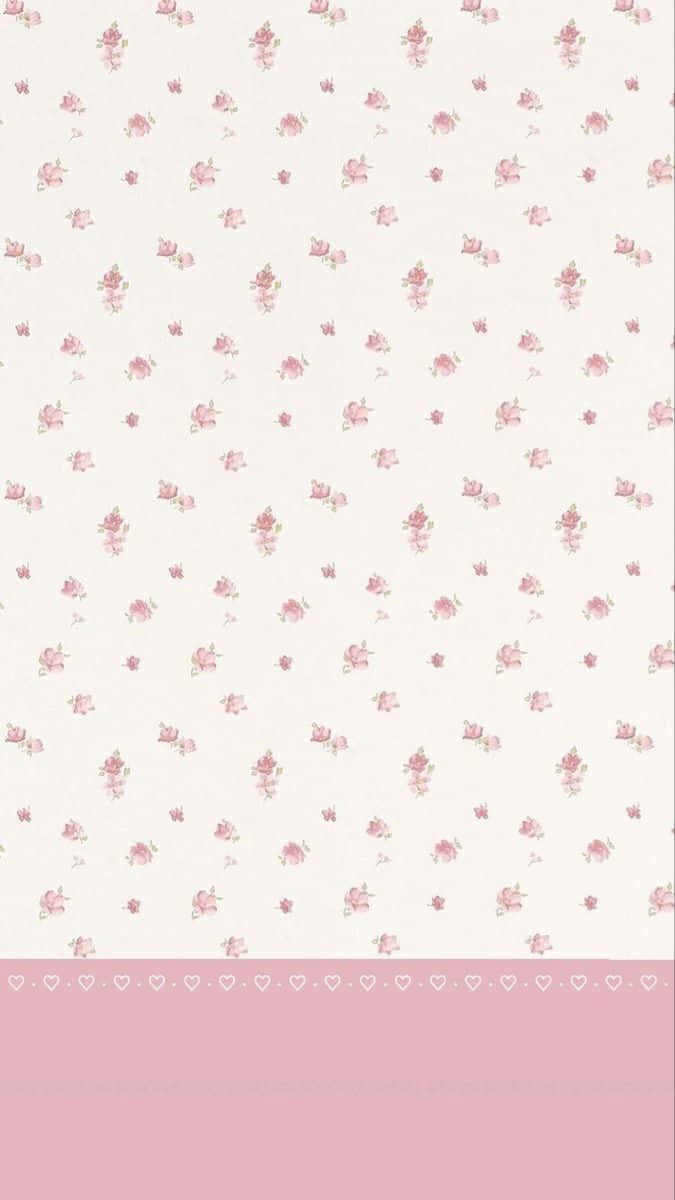 Pink Floral Pattern Background Wallpaper