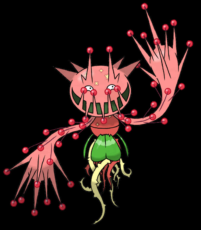 Pink Galarian Carnivine Wallpaper