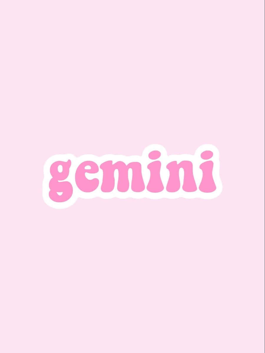 Pink Gemini Zodiac Sign Aesthetic Wallpaper