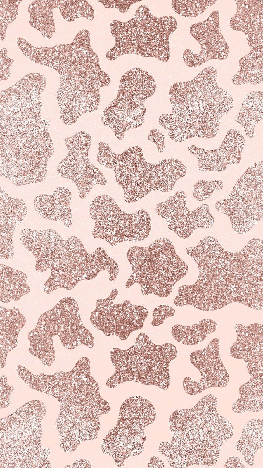 Pink Glitter Cow Print Texture Wallpaper