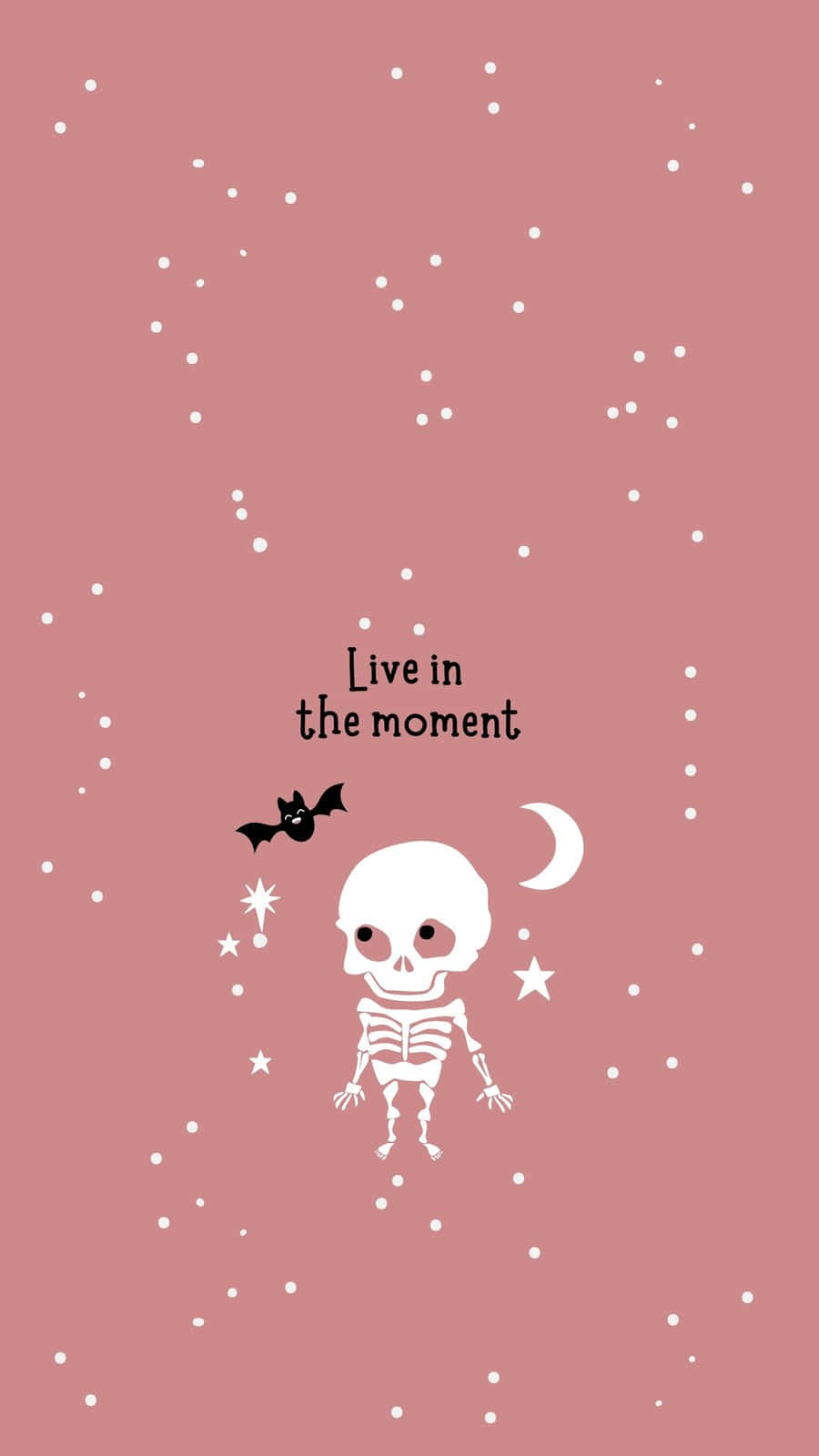 Pink Goth Skeleton Inspiration Wallpaper