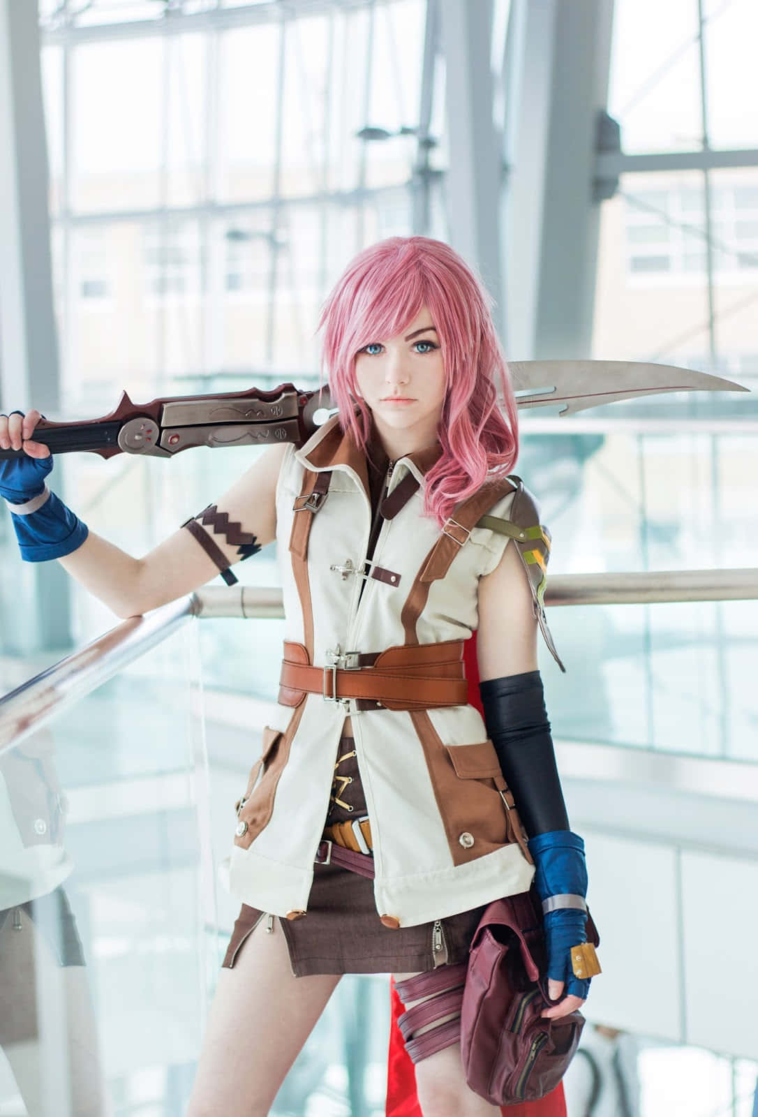 Pink Haired Warrior Cosplay Wallpaper