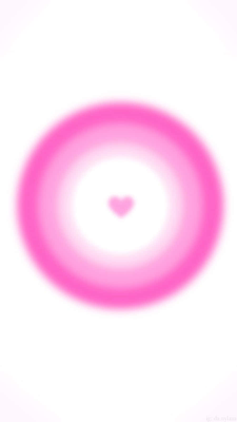 Pink Heart Aura Abstract Wallpaper