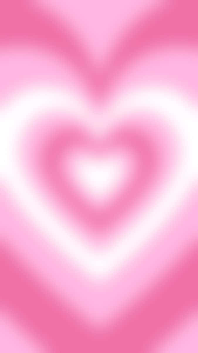 Pink Heart Aura Abstract Wallpaper