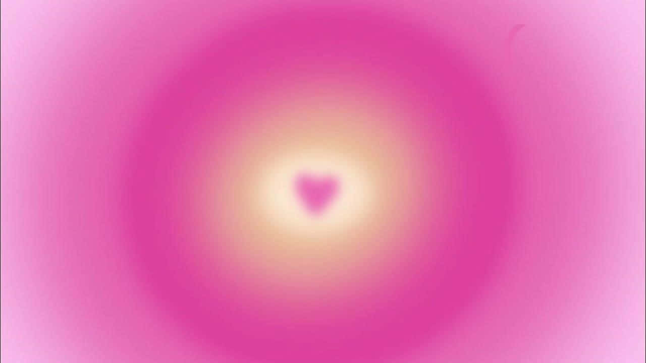 Pink Heart Aura Background Wallpaper