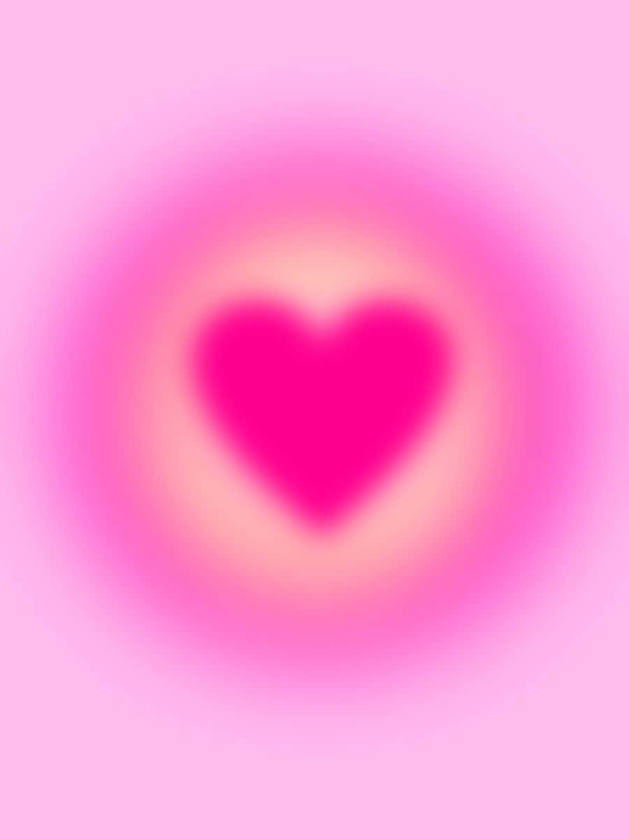 Pink Heart Aura Background Wallpaper