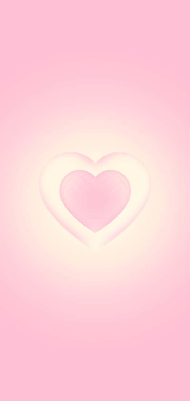 Pink Heart Aura Background Wallpaper