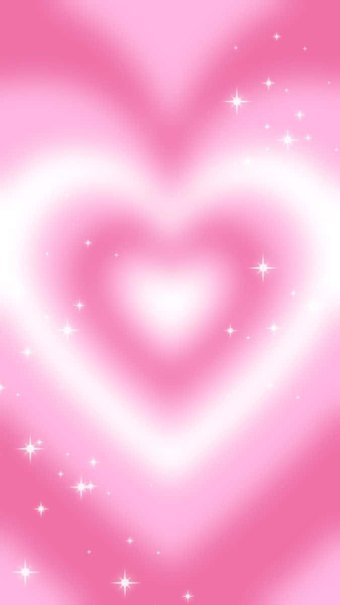 Pink Heart Aura Glow Wallpaper