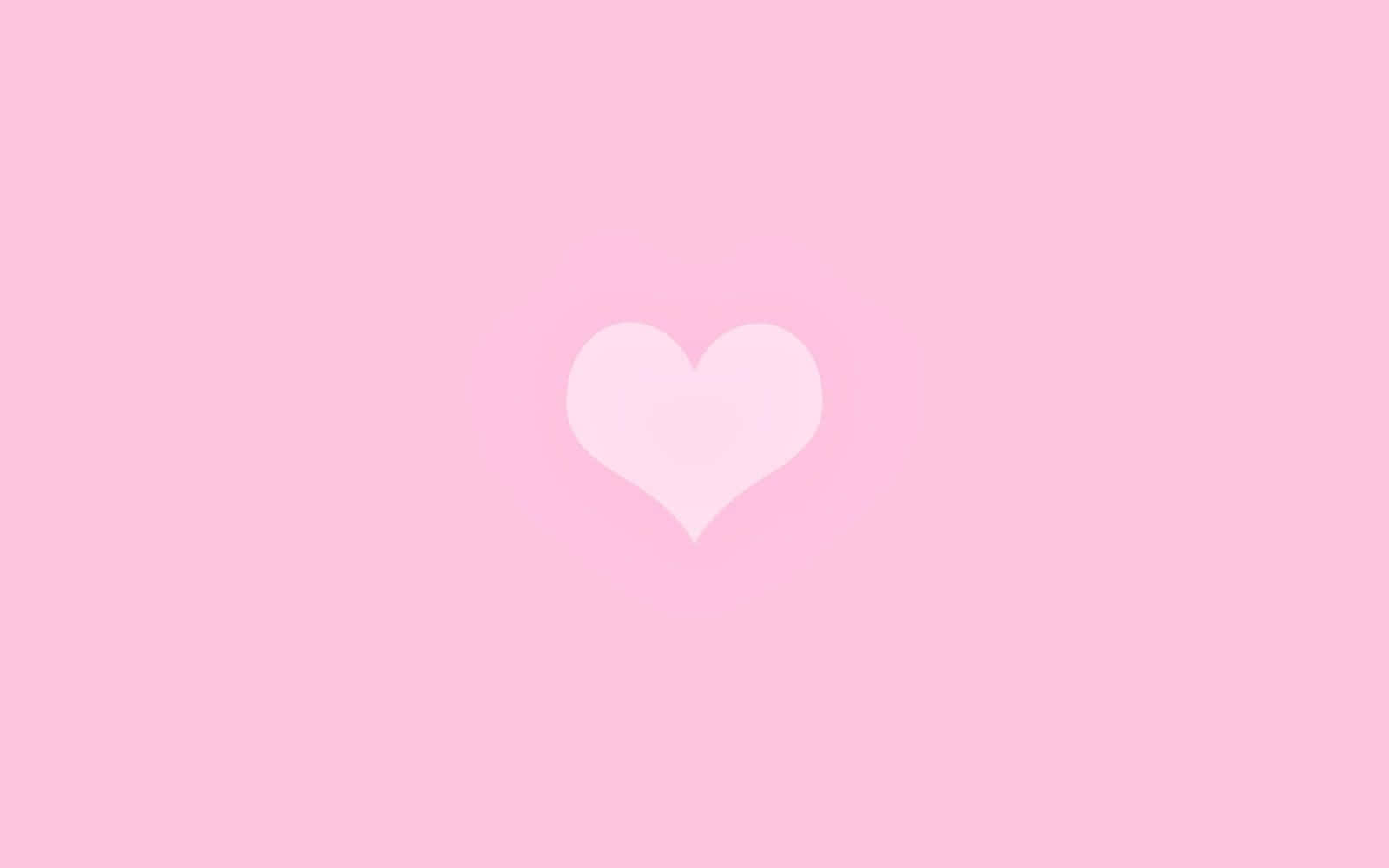 Pink Heart Center Aesthetic Wallpaper Wallpaper