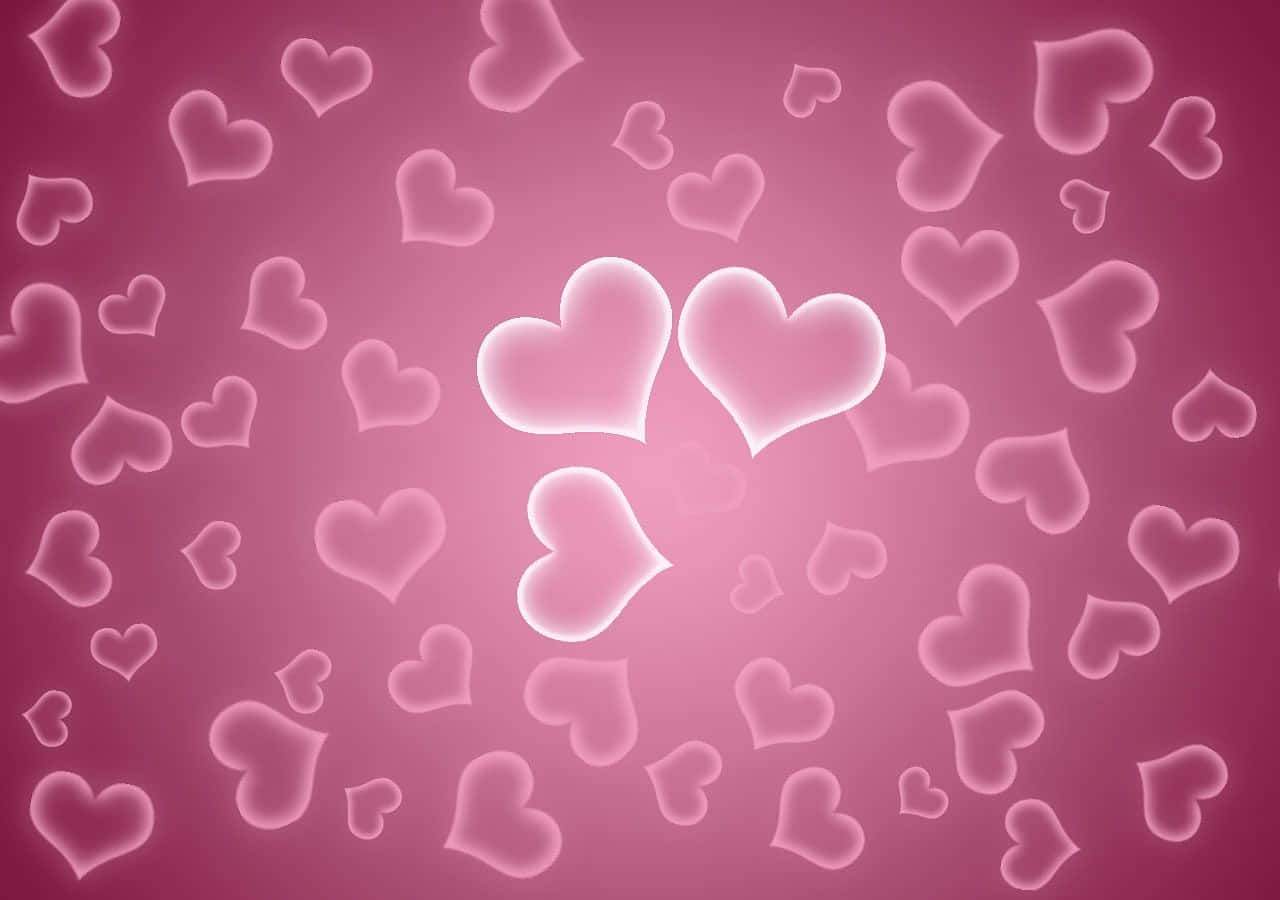 Pink Hearts Background Wallpaper