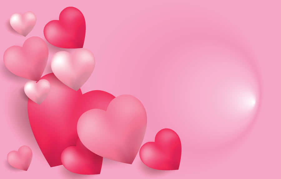 Pink Hearts Background Wallpaper