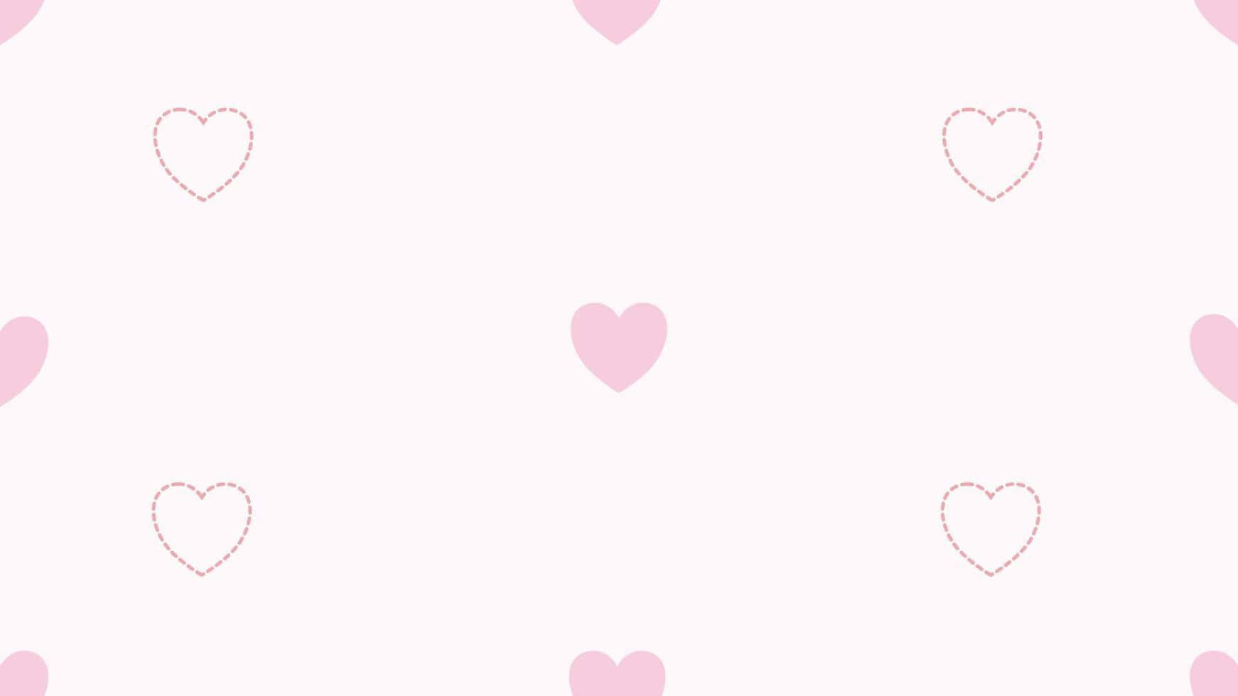 Pink Hearts Pattern Background Wallpaper