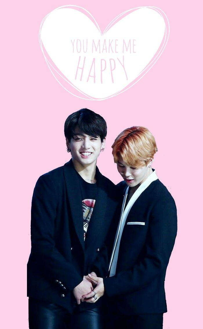 Pink Jikook Under Heart Wallpaper