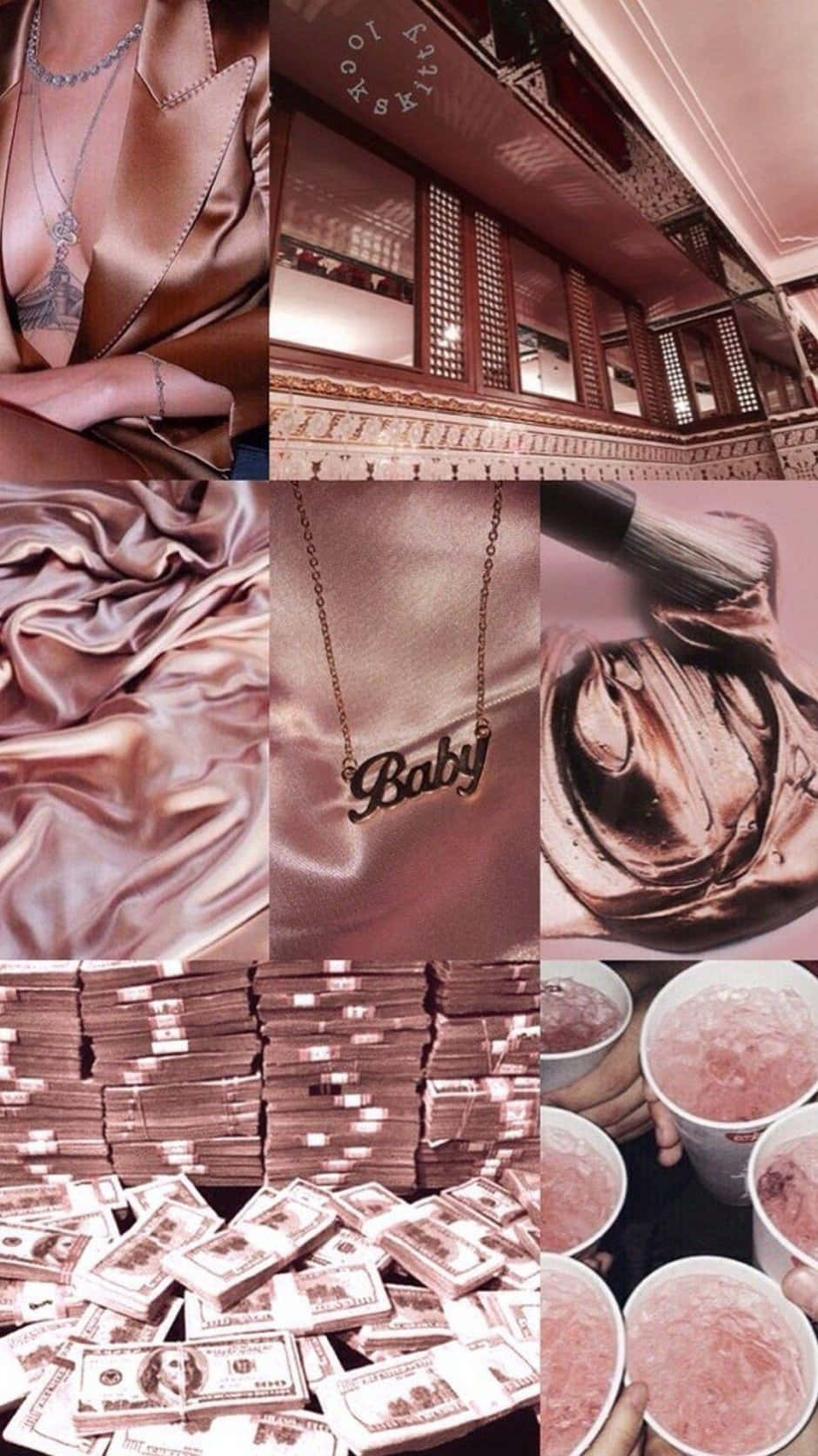 Pink Luxury Money Aesthetic.jpg Wallpaper