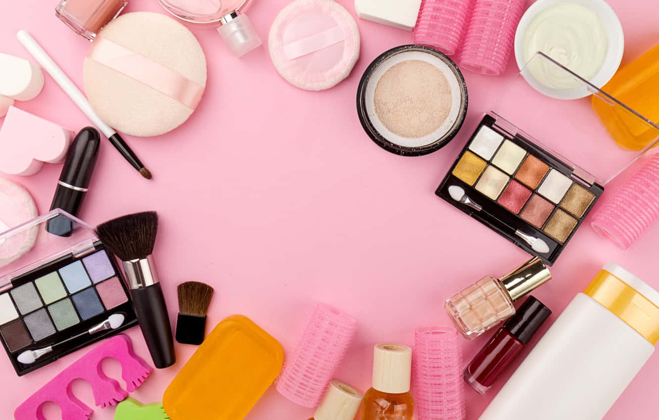 Pink Makeup Glamour Aesthetic Wallpaper