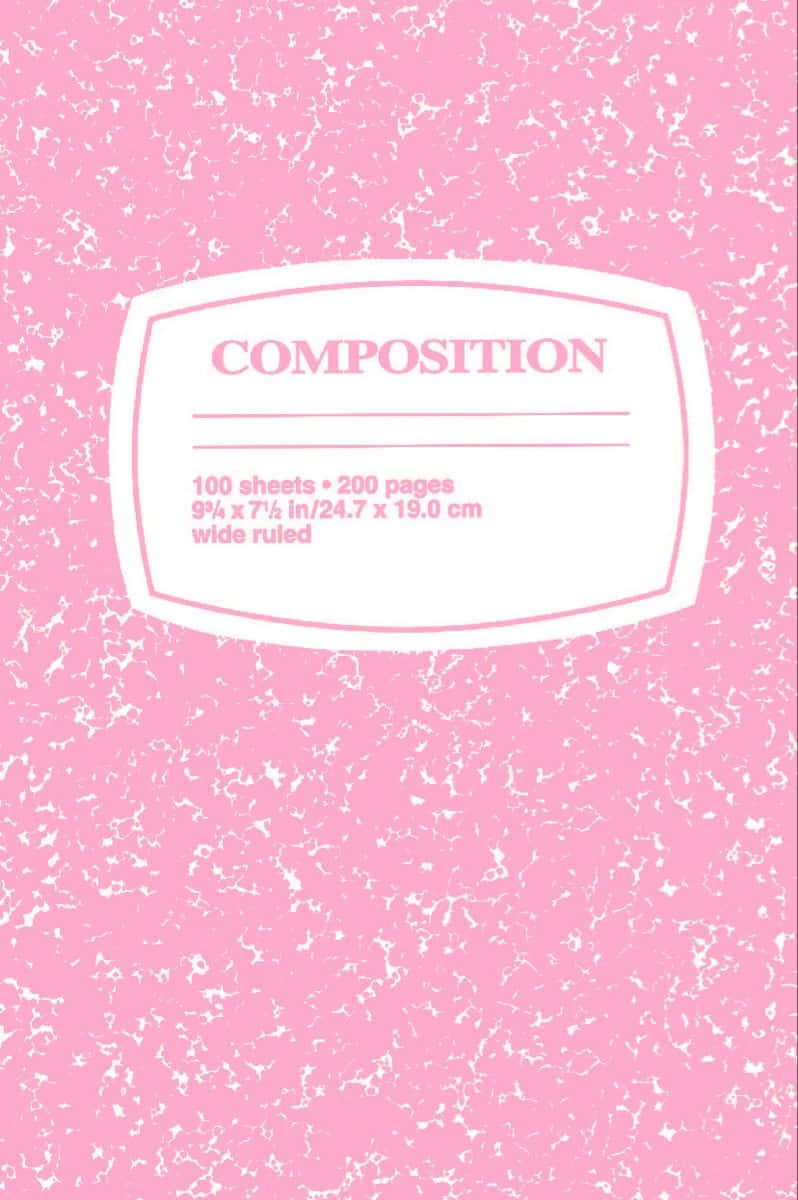 Pink Marble Composition Notebook Cover Wallpaper