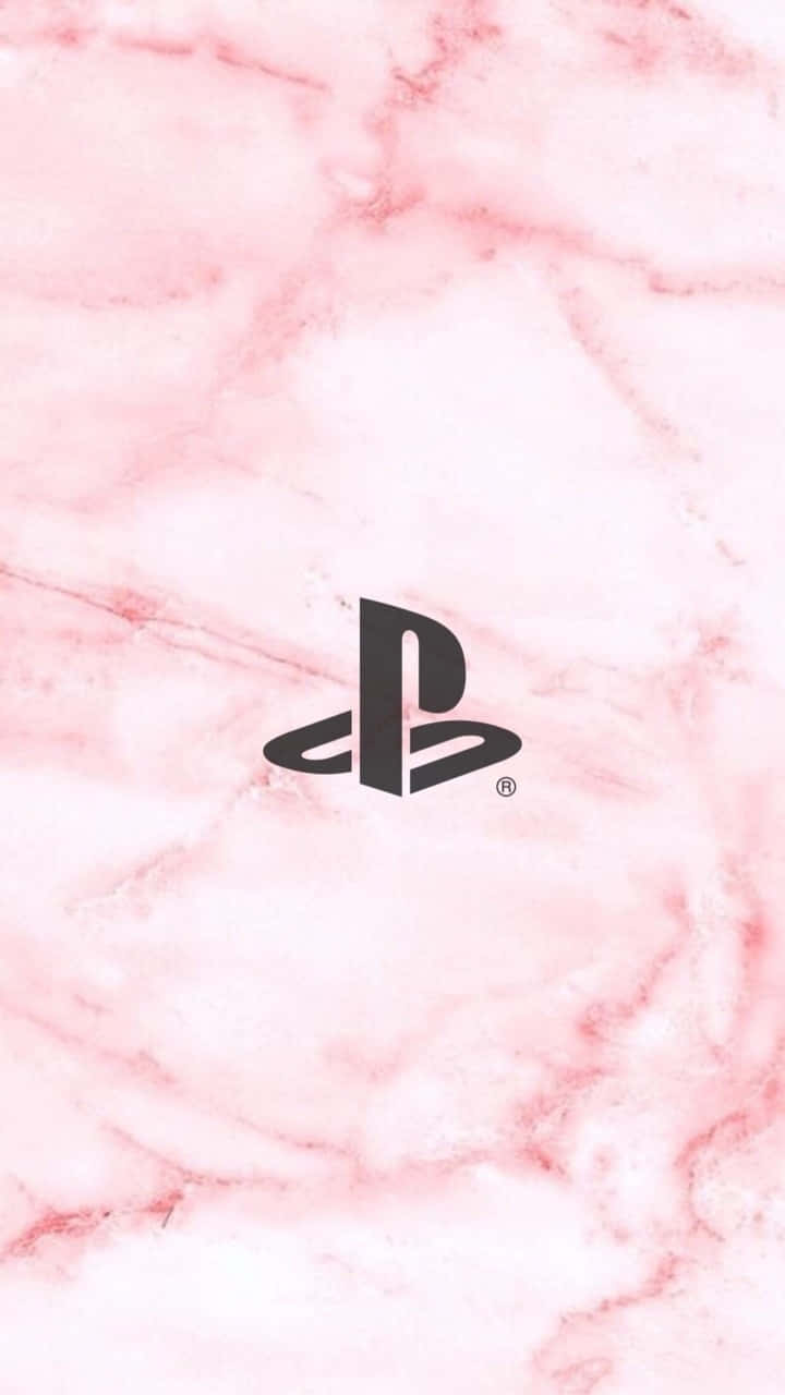 Pink Marble Play Station Logo Wallpaper Wallpaper