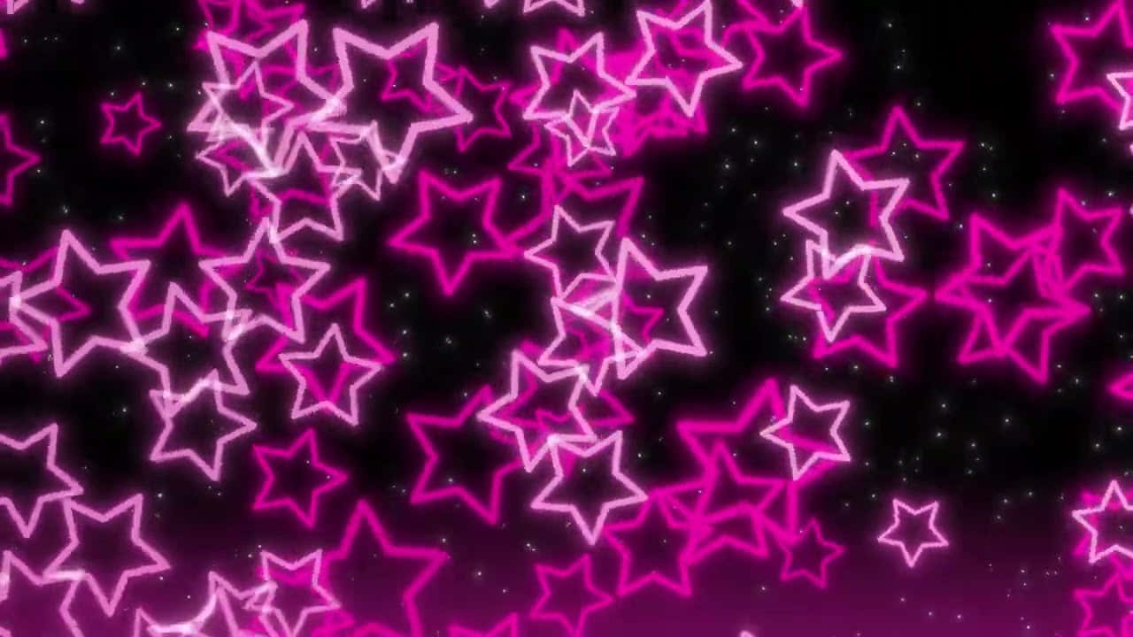 Pink_ Neon_ Stars_ Background Wallpaper