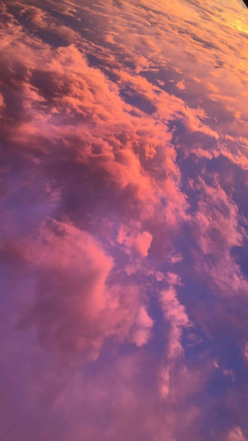 Pink Orange Sky Aesthetic Wallpaper