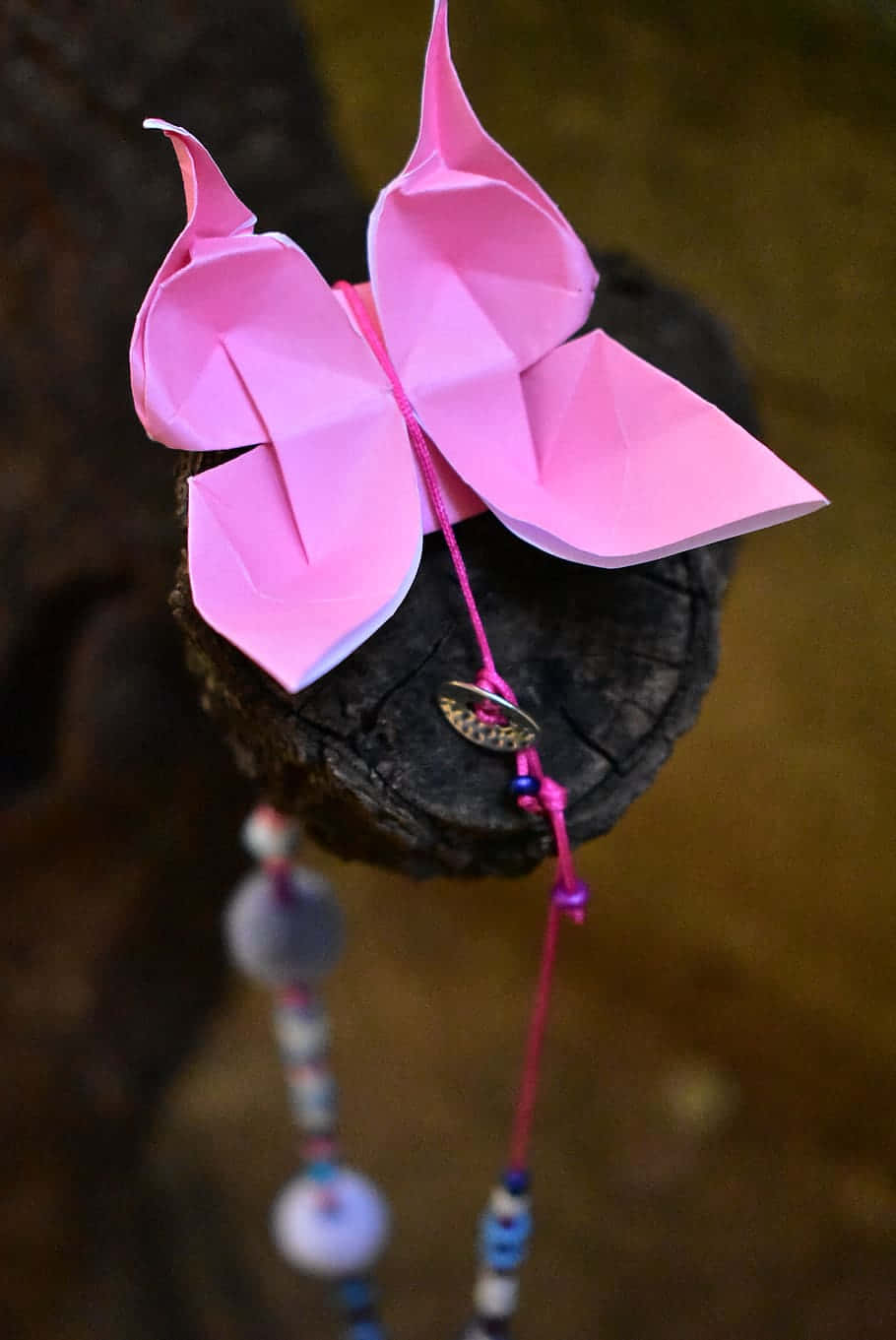 Pink Origami Butterfly Jewelry Wallpaper