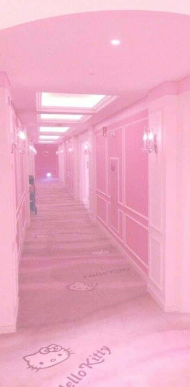 Pink Pfp Hallway Wallpaper