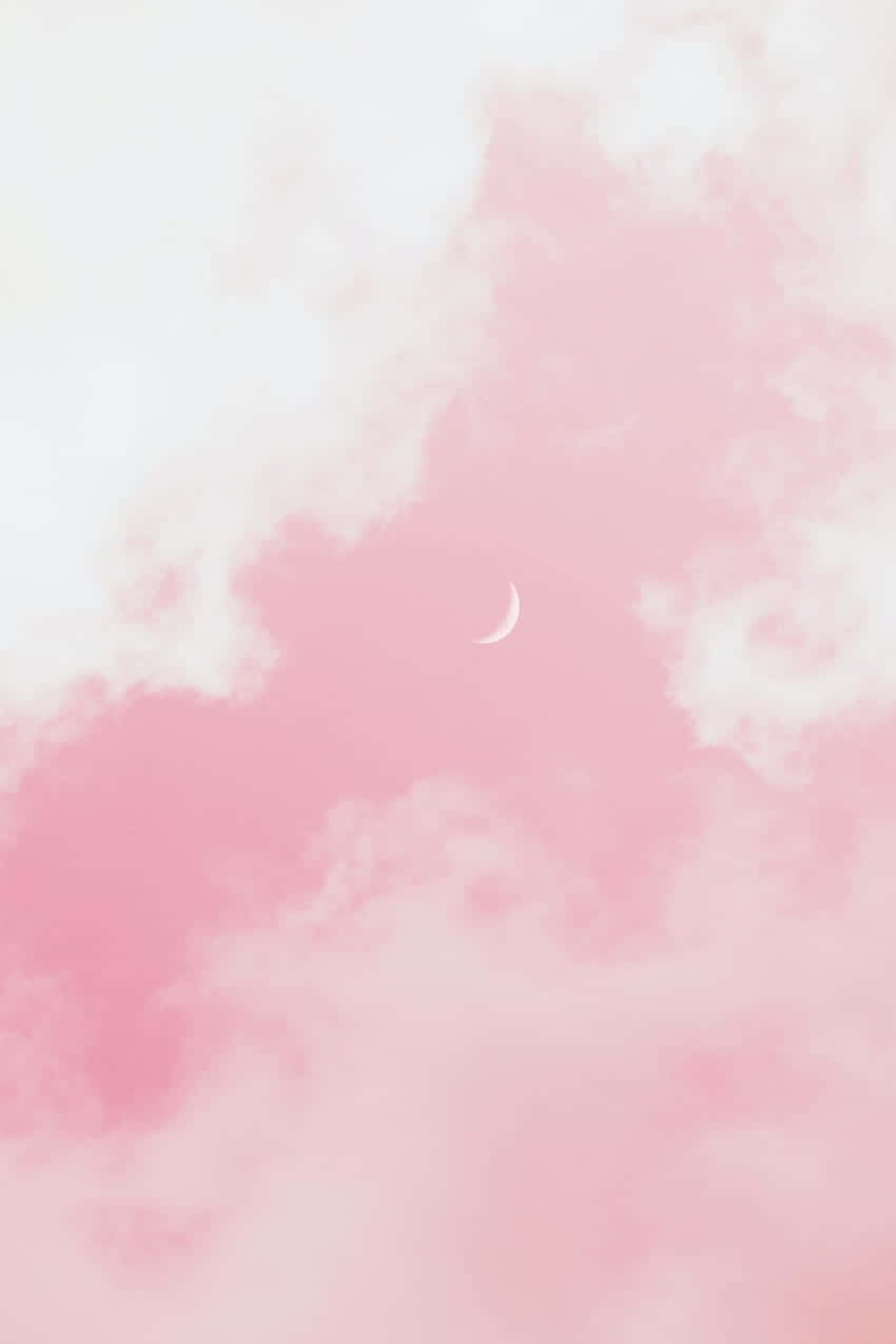 Pink Pfp Sky With Moon Wallpaper