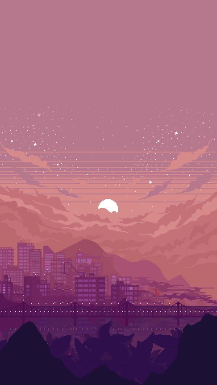 Pink Pixel Art- Spark Joy With A Pop Of Color Wallpaper