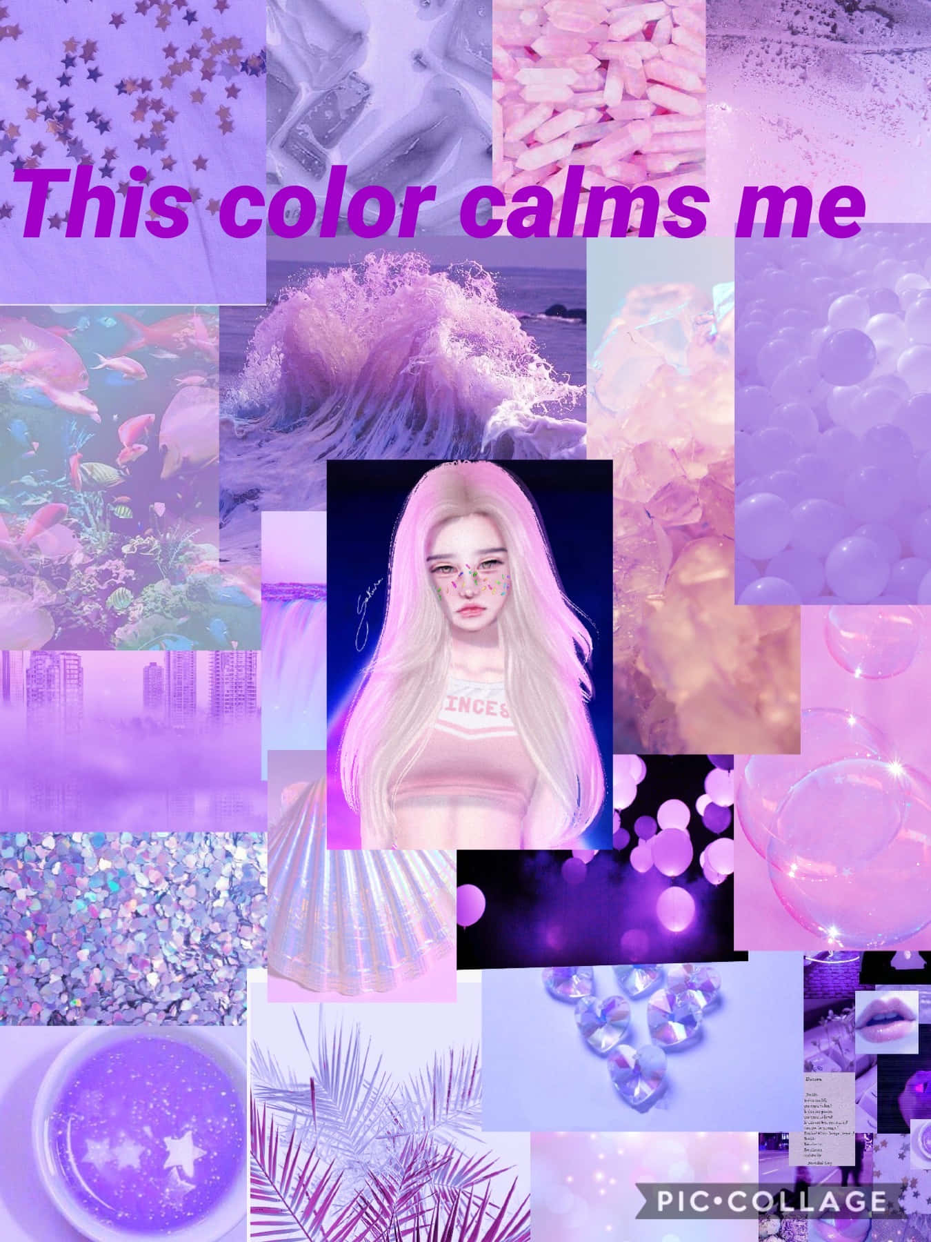 Pink Purple Aesthetic Collage Wallpaper