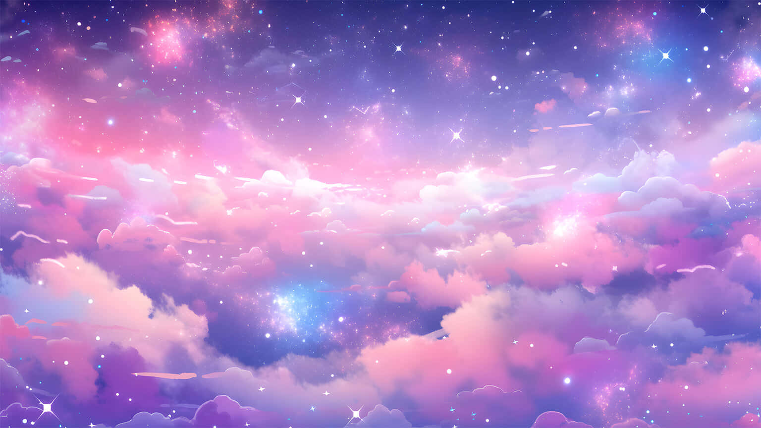 Pink Purple Starry Sky Aesthetic Wallpaper