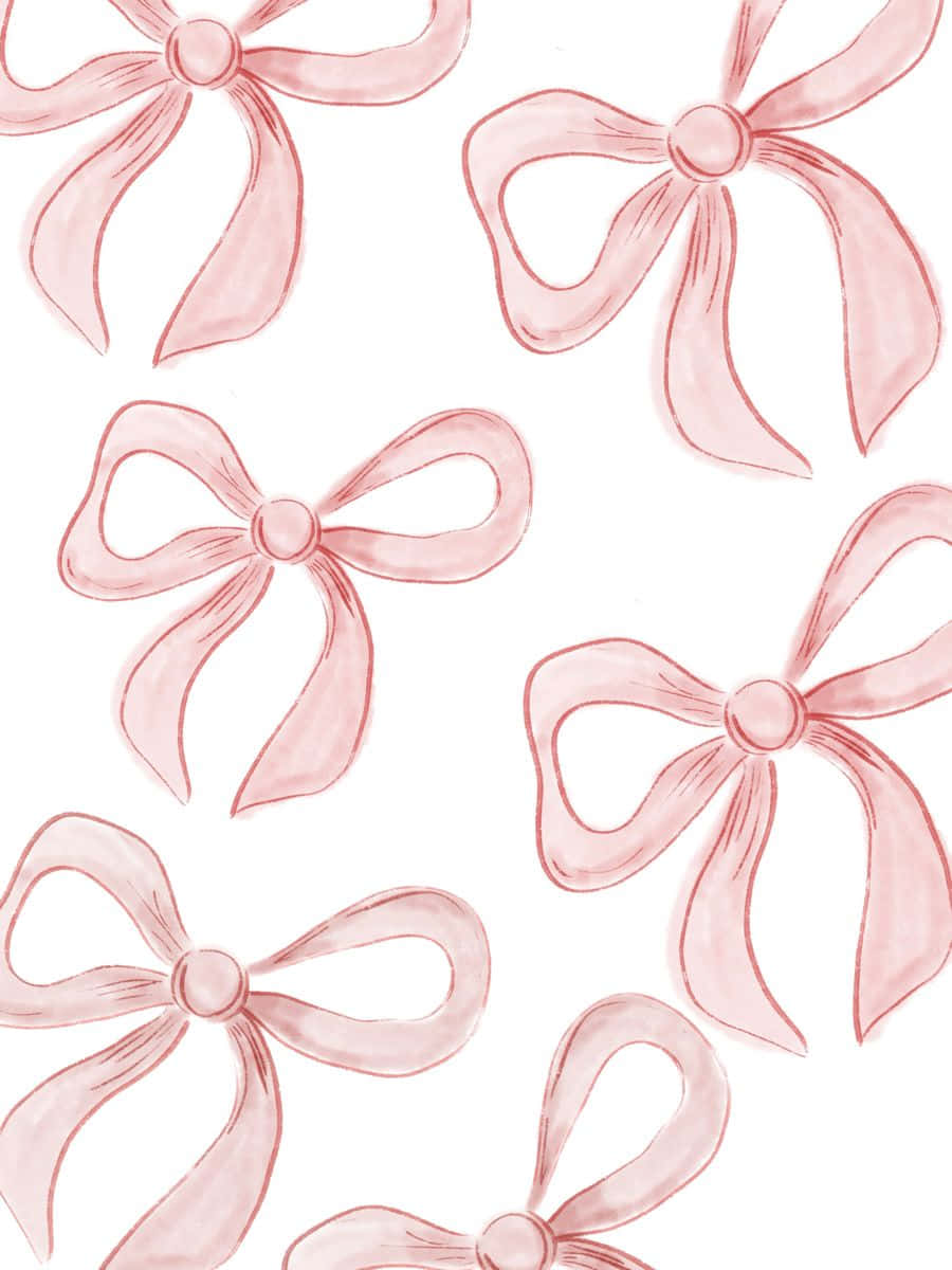 Pink Ribbon Pattern Wallpaper