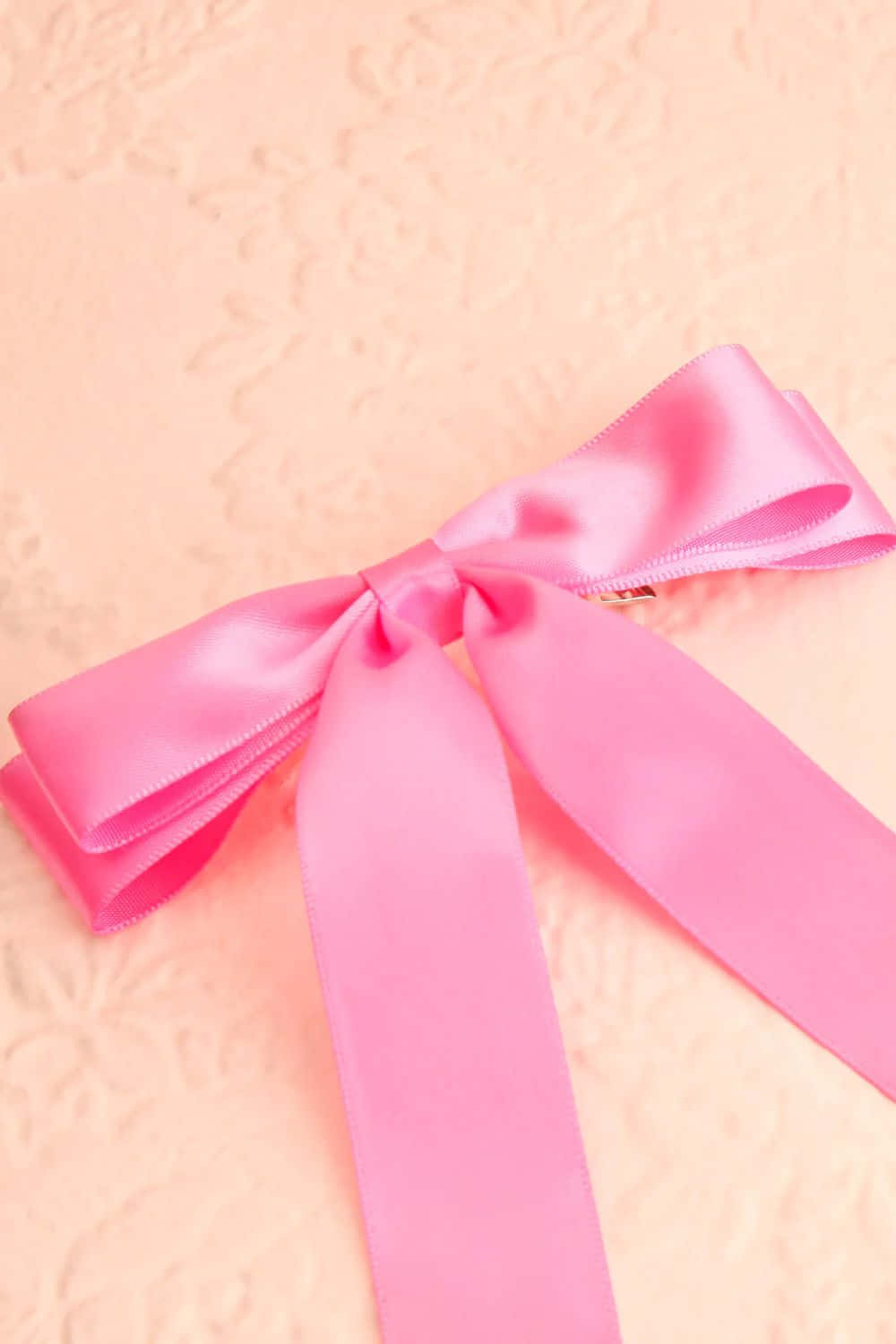 Pink Satin Bow Aesthetic Wallpaper