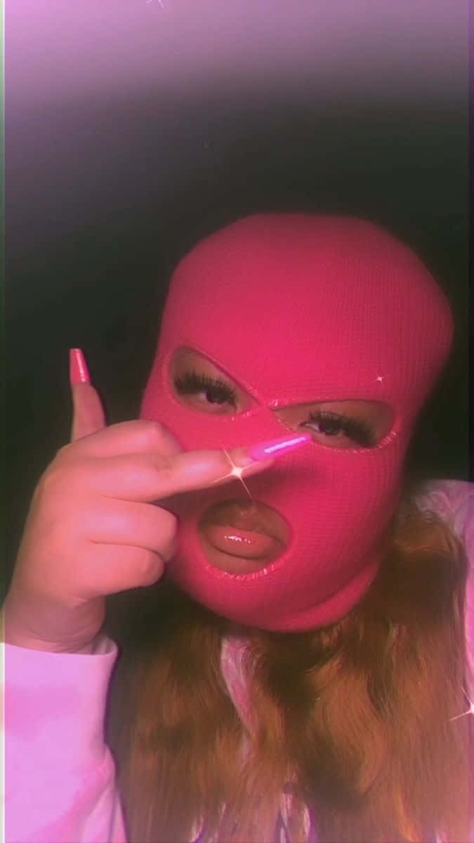 Pink Ski Mask Glamour Wallpaper