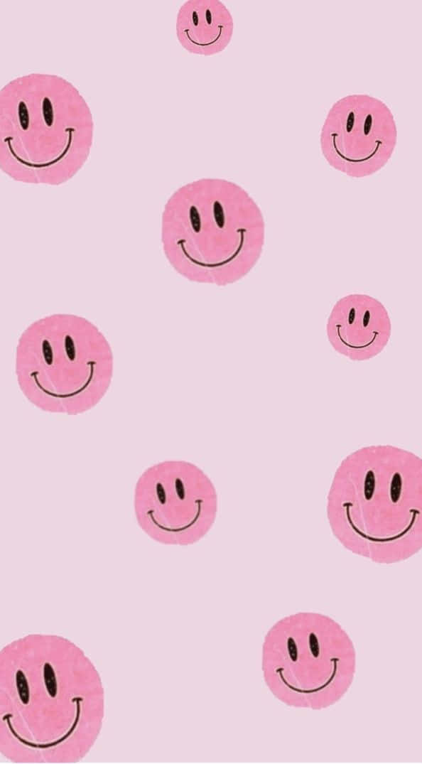 Pink Smiley Face Pattern.jpg Wallpaper