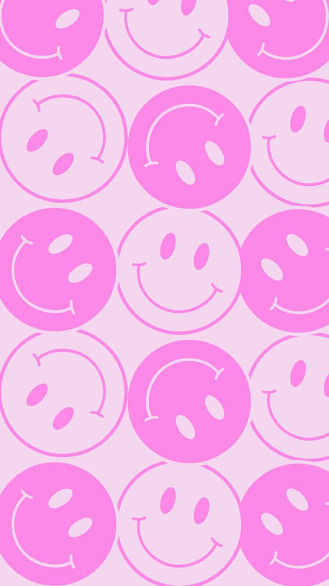 Pink Smiley Face Pattern.jpg Wallpaper