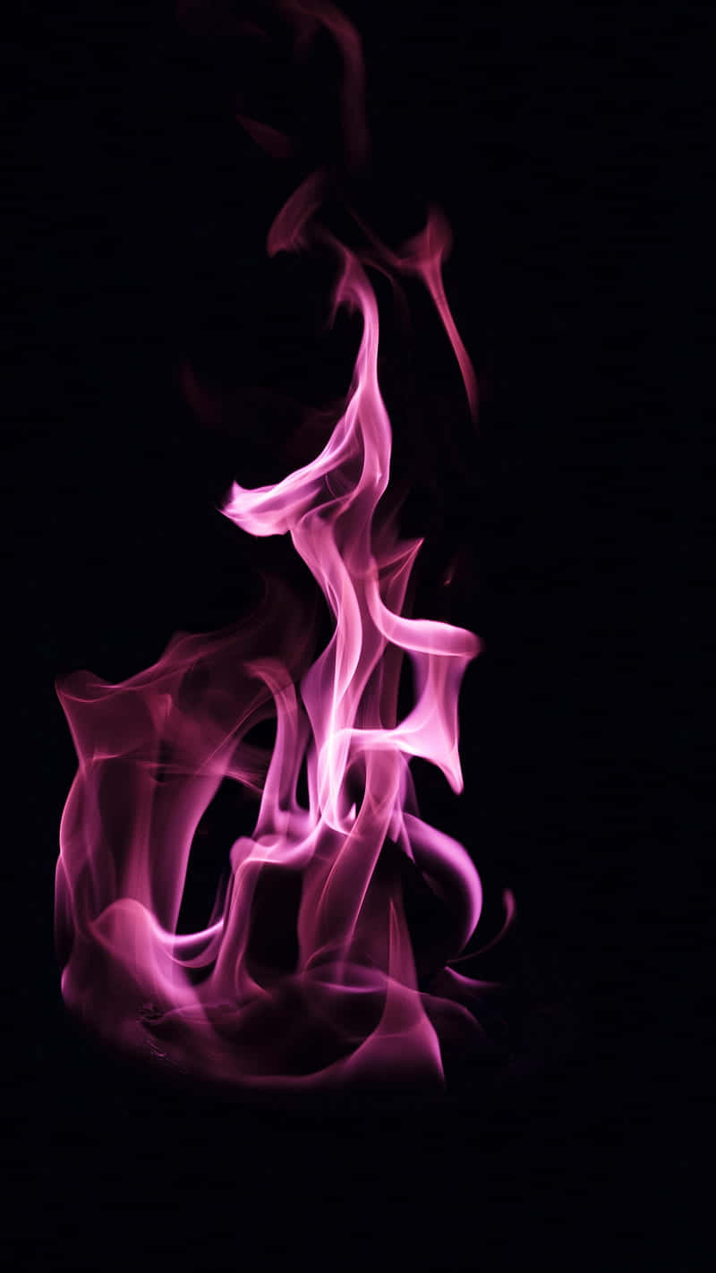 Pink Smoke On A Black Background Wallpaper