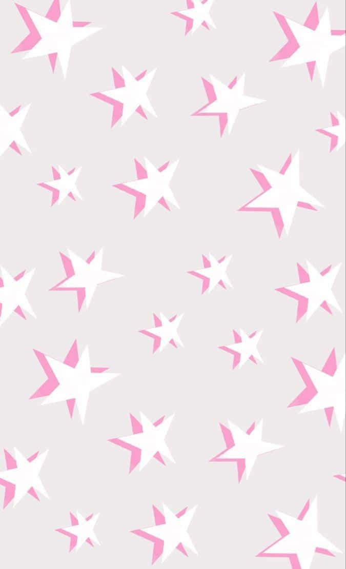 Pink Star Pattern Background Wallpaper