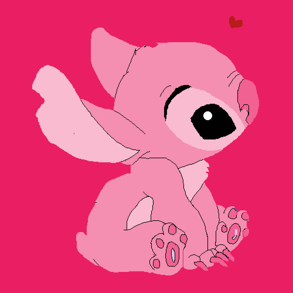 Pink Stitch Fan Drawing Wallpaper