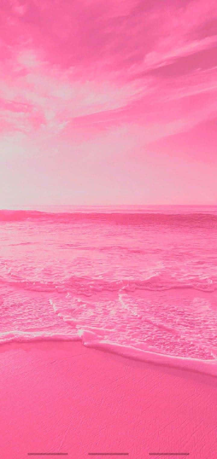 Pink Summer Beach Sunset Wallpaper