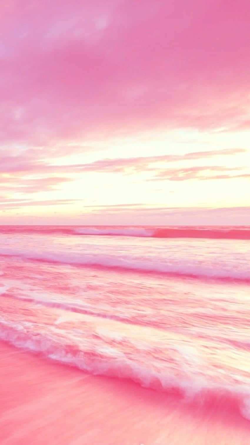 Pink Summer Beach Sunset Wallpaper