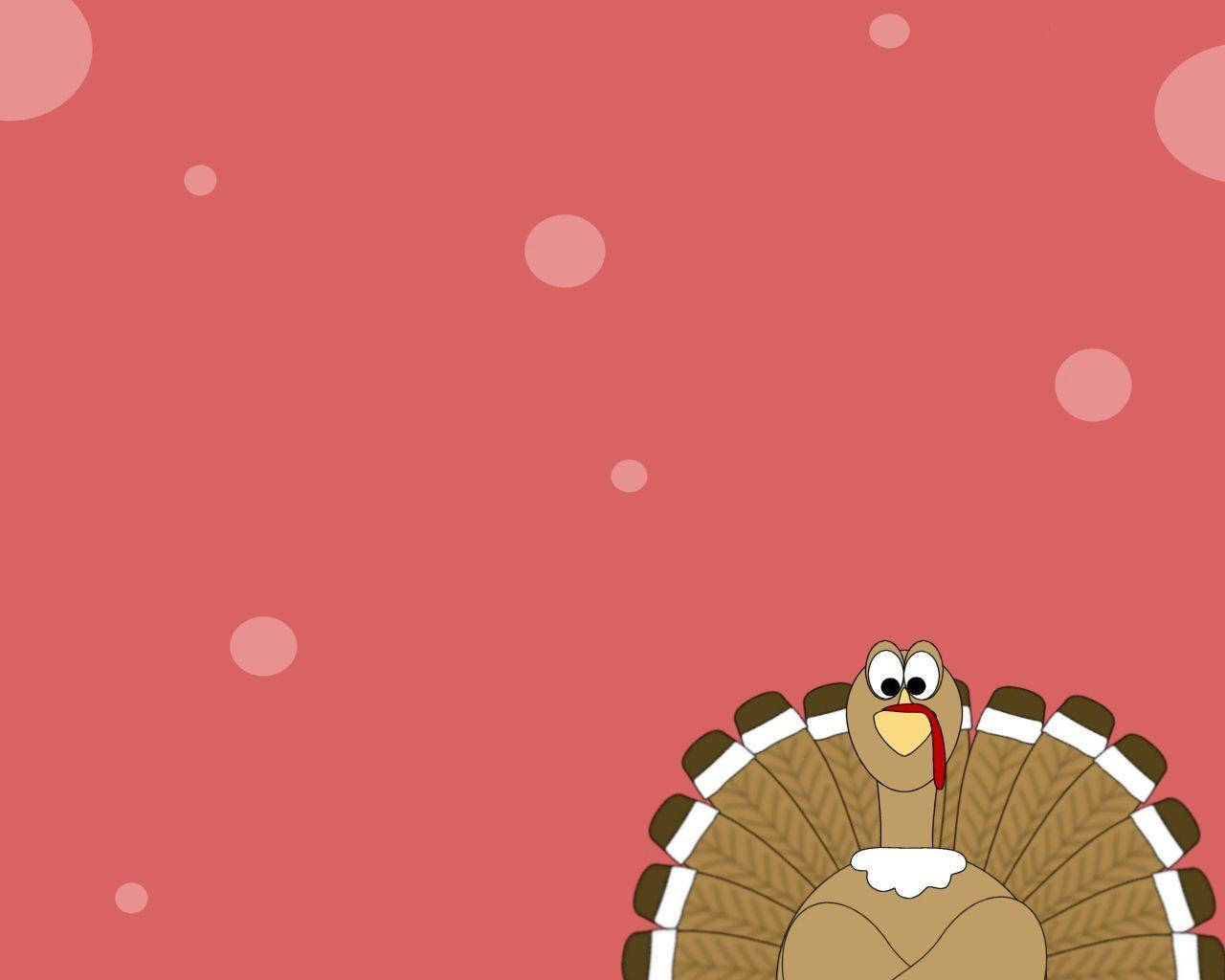 Pink Turkey Happy Thanksgiving Wallpaper